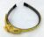 Yellow & White Knotty Ribbons Polka Dot Printed Bow Hairband Headband