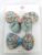 2 pcs Teal Butterfly Korean Style Barrettes Women’s Hairpin Hair Accessories (1 Card Set)