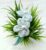 Checked 2 Flowers Turquoise Floral Hairband Headband for Women and Girls (Pack of 1 pc)