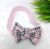 Baby Pink Checked Knot Bow Elastic Hairband Headband for Babies Kids Girls (Pack of 1 pc)