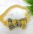 Yellow Checked Knot Bow Elastic Hairband Headband for Babies Kids Girls (Pack of 1 pc)