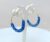 Blue Glitter Crystal Hoop Geometric Circular Hoop Earrings for Women and Girls