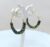 Black Glitter Crystal Hoop Geometric Circular Hoop Earrings for Women and Girls