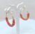 Pink Glitter Crystal Hoop Geometric Circular Hoop Earrings for Women and Girls