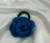 Handmade Knitted and Crochet Blue rose flower rubber band, hair band, and hair tie for women and girls (Pack of 1)