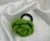 Handmade Knitted and Crochet Green rose flower rubber band, hair band, and hair tie for women and girls (Pack of 1)