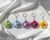 Handmade Knitted and Crochet Puff Flower keychains for women and girls (Pack of 5)