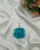 Handmade Knitted and Crochet Sky Blue Rose keychain for women and girls (Pack of 1)