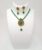 Dark Green Moti Imitation Jewellery Set with Earrings for Women