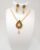 Dark Peach Moti Imitation Jewellery Set with Earrings for Women