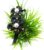 Black 2 Flowers Floral Dot Hairband Headband for Women and Girls (Pack of 1 pc)