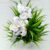 White 2 Flowers Floral Dot Hairband Headband for Women and Girls (Pack of 1 pc)