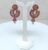 Magenta Flower Metal Dangle Earring Drops & Danglers Jhumka Earrings for Women and Girls
