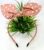 Peach Flower Printed Knotted Bow Hairband Headband for Women and Girls (Pack of 1 pc)