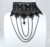 Black Unique Designed Fabric Choker Necklace Adjustable Fancy Party Wear Fabric Choker for Women