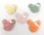 5 pcs Fur Bunny Hair Clip for Girls Toddlers Kids (Rose Pink, Light Grey, Orange, Pink, Yellow)- Pack of 5 Pcs