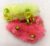 Yellow, Rose Fluffy Fur Floral Rubber Bands Hair Ponytail for Kids Girls and Women (Pack of 2 pcs)