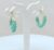 Sky Blue Glitter Crystal Hoop Geometric Circular Colourful Hoop Earrings for Women and Girls