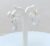 White Glitter Crystal Hoop Geometric Circular Colourful Hoop Earrings for Women and Girls
