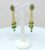 Gold Plated Leaf Shape Studded Green Beaded Long Drop Earrings For Women and Girls