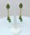Gold Plated Leaf Shape Studded Green Beaded Long Drop Earrings Jhumka For Women and Girls