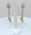 Gold Plated Leaf Shape Studded Beaded Long Drop Earrings Jhumka For Women and Girls (White, Green, Black)
