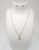 Gold Plated Circle Shape Pendant Necklace Set with Earrings, Ring, Chain for Women
