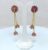 Gold Plated Magenta Peacock Design Studded Long Drop Earrings Jhumka For Women and Girls