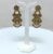 Gold Plated Maroon Beaded 2 Layer Drop Stud Earrings For Women and Girls