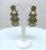 Gold Plated Black Beaded 2 Layer Drop Stud Earrings For Women and Girls