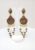 Gold-Plated Leaf Design Long Chain Dangle & Drop Maroon Earrings For Women and Girls