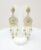Gold-Plated Leaf Design Long Chain Dangle & Drop White Earrings For Women and Girls