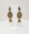 Gold-Plated Leaf Design Long Stone Studded & Pearl Beaded Earrings For Women and Girls