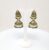 Black Leaf Shaped Enamelled Jhumkas with Beads and Cluster Pearl Danglers for Women and Girls