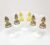 Leaf Shaped Enamelled Jhumkas with Beads and Cluster Pearl Danglers for Women and Girls (Yellow, Black, Marron)