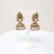 Maroon Leaf Shaped Enamelled Jhumkas with Beads and Cluster Pearl Danglers for Women and Girls