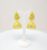 Yellow Leaf Shaped Enamelled Jhumkas with Beads and Cluster Pearl Danglers for Women and Girls