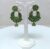 Dark Green Circular Metal Dangle Earring Drops & Danglers Jhumka Earrings for Women and Girls