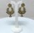 Circular Metal Studded Dangle Earring Drops & Danglers Jhumka Earrings for Women and Girls (Maroon, Dark Green)