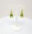 Avocado Green Dangles Gold Plated Hoop Jhumkas Earrings with Studded Pearl for Women and Girls