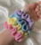 Yellow, Purple, Pink and Blue Handmade Crochet Scrunchie hair tie for women and girls (Pack of 4)