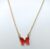 Red Butterfly Pendant Necklace for Women & Girls (Pack of 1 pc)