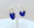 Blue Pearl Bead Circular Hoop Earrings for Women and Girls