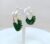 Green Pearl Bead Circular Hoop Earrings for Women and Girls