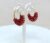 Maroon Pearl Bead Circular Hoop Earrings for Women and Girls