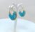 Sky Blue Pearl Bead Circular Hoop Earrings for Women and Girls