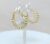 White Pearl Bead Circular Hoop Earrings for Women and Girls