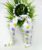 White Pearl Studded Flower Printed Ponytail Holder with Tailed Bow Rubber Band for Kids Girls and Women (Pack of 1 pc)