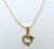 Gold Plated Dolphin Heart Pendant Necklace with Chain for Women & Girls (Pack of 1 pc)