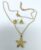 Flower Design Gold Plated Pendant Necklace with Stud Earrings for Women & Girls (Pack of 1 pc)